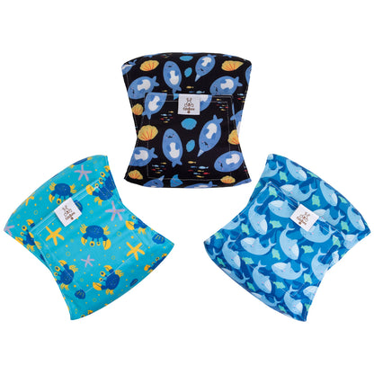 (3pcs per pack) CuteBone Reusable Male Dog Diapers Washable Dog Belly Bands for Male Dogs Wraps Doggie Diapers