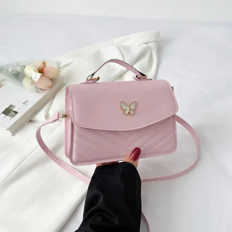 PU Versatile and Fashionable Portable Small Square Bag Single Shoulder Crossbody Bag Luxury Designer Handbag Women's Bags