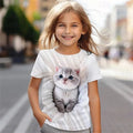 TShirts 3D Print  Kawaii animal Cat Streetwear Boys Girls Unisex Fashion Oversized Short Sleeve T Shirt Kids Tees Tops Clothing