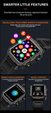 LAXASFIT New Men's Smart Watch LED Flashlight Outdoor Sports Smart Watch Wristwatch Health Monitoring Smart Watch
