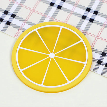 Fruit Shape Cup Coaster Silicone Slip Insulation Pad Cup Mat Hot Drink Holder Mug Stand Home Table Decorations Kitchen Accessory