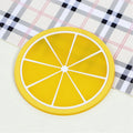 Fruit Shape Cup Coaster Silicone Slip Insulation Pad Cup Mat Hot Drink Holder Mug Stand Home Table Decorations Kitchen Accessory