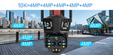 LS VISION 10K Outdoor WiFi Camera 20X Zoom Three Screen CCTV External IP Cam 20MP Security Ai Tracking Video Surveillance Camera