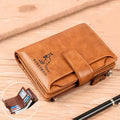 Leather Men's Wallet Luxury Short RFID Card Holder for Men Zipper Coin Purse Portable Male Wallets Billfold