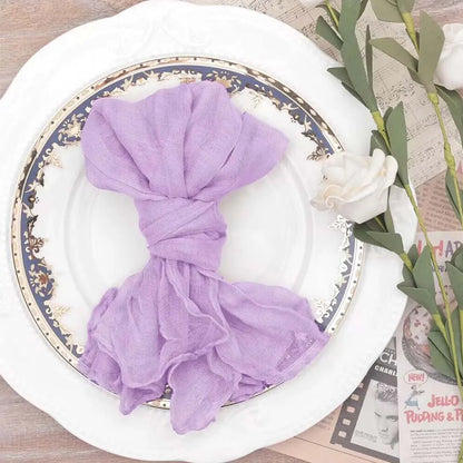 Set of 12 Gauze Cheesecloth Napkins Cloth Bulk Dinner Table Napkins for Home Wedding Valentines Party Event Table Decoration