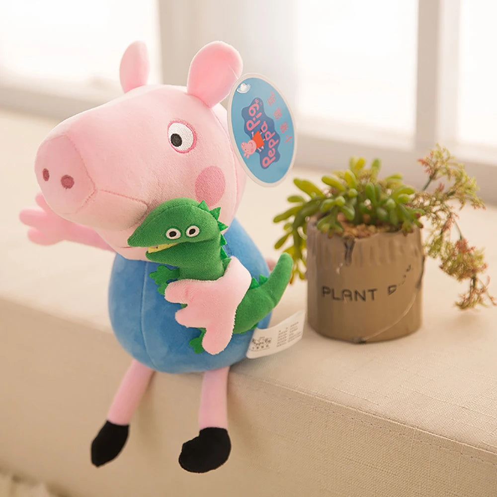 30CM Peppa Pig Toys Kawaii Piggy George Piggy Daddy Piggy Mummy Cartoon Dolls Children's Room Decoration Cushions Pillows Gifts