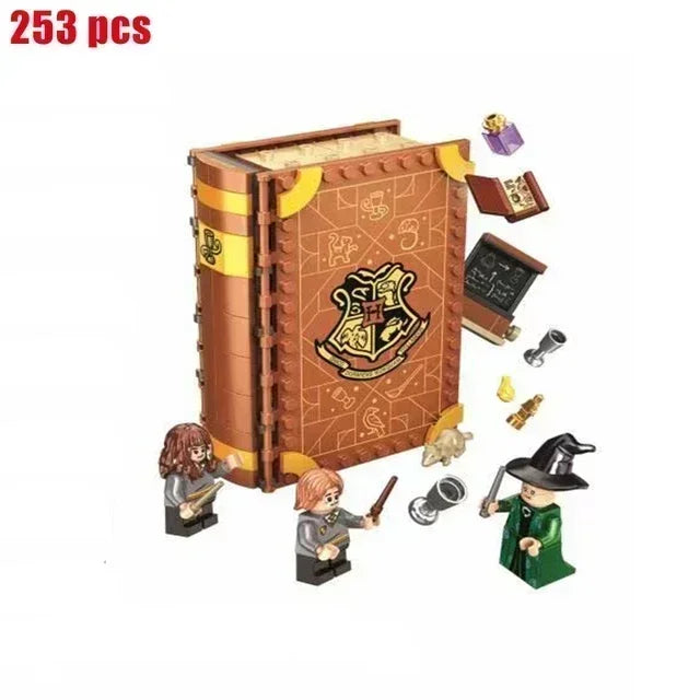 Hospital Wing Anime Book Train Building Block Magic Book Knight Bus Quidditch 12 Grimmauld Place Brick Toys for Gifts