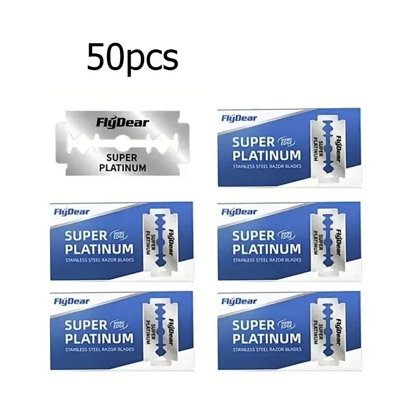 100PCS/10PCS Stainless Steel Double Edge Safety Razor Blades Professional Men's Barber Shave Hair Removal Tool