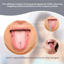 1/2/4 Pcs Reusable Stainless Steel Useful Tongue Scraper Cleaner Fresh Breath Cleaning Coated Tongue Oral Hygiene Care Tools