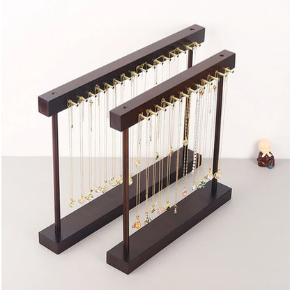 DIY Assembly Simple Solid Wood Necklace Display Rack Large Capacity Jewelry Rack Collection Pendant Rack Ornaments Rack Props