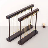 DIY Assembly Simple Solid Wood Necklace Display Rack Large Capacity Jewelry Display Stand Collection Pendant Rack Ornaments Display Stand Props