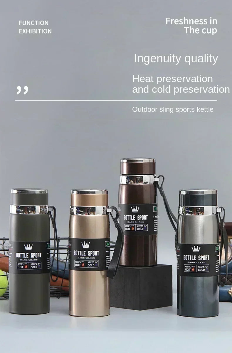 1L Thermal Water Bottle Keep Cold and Hot Water Bottle Thermos for Coffee Tea Vacuum Flasks Stainless Steel Thermos Bottle
