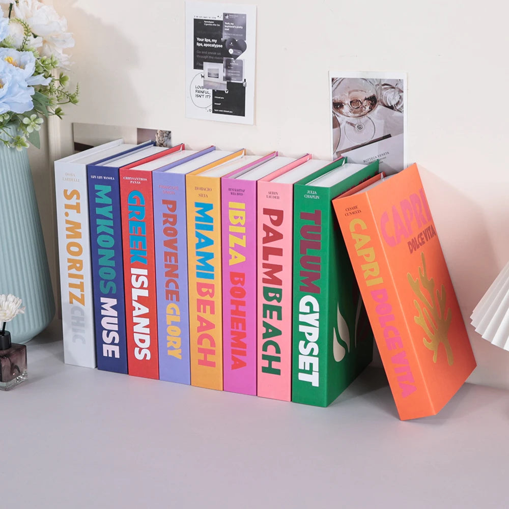 Travel Series Fake Book Decoration Coffee Table Living Room Fashion Fake Book Storage Box Decor Model Room IBIZA CAPRI