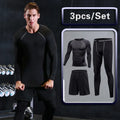 Rashguard men compressão conjunto de roupas esportivas ginásio correndo jogging collants treino de fitness camiseta blusão leggings