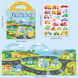 Kids' Reusable DIY Sticker Books Multi-Theme Bubble Sticker Jelly Stickers Portable Montessori Sticker Toy Gifts for Children