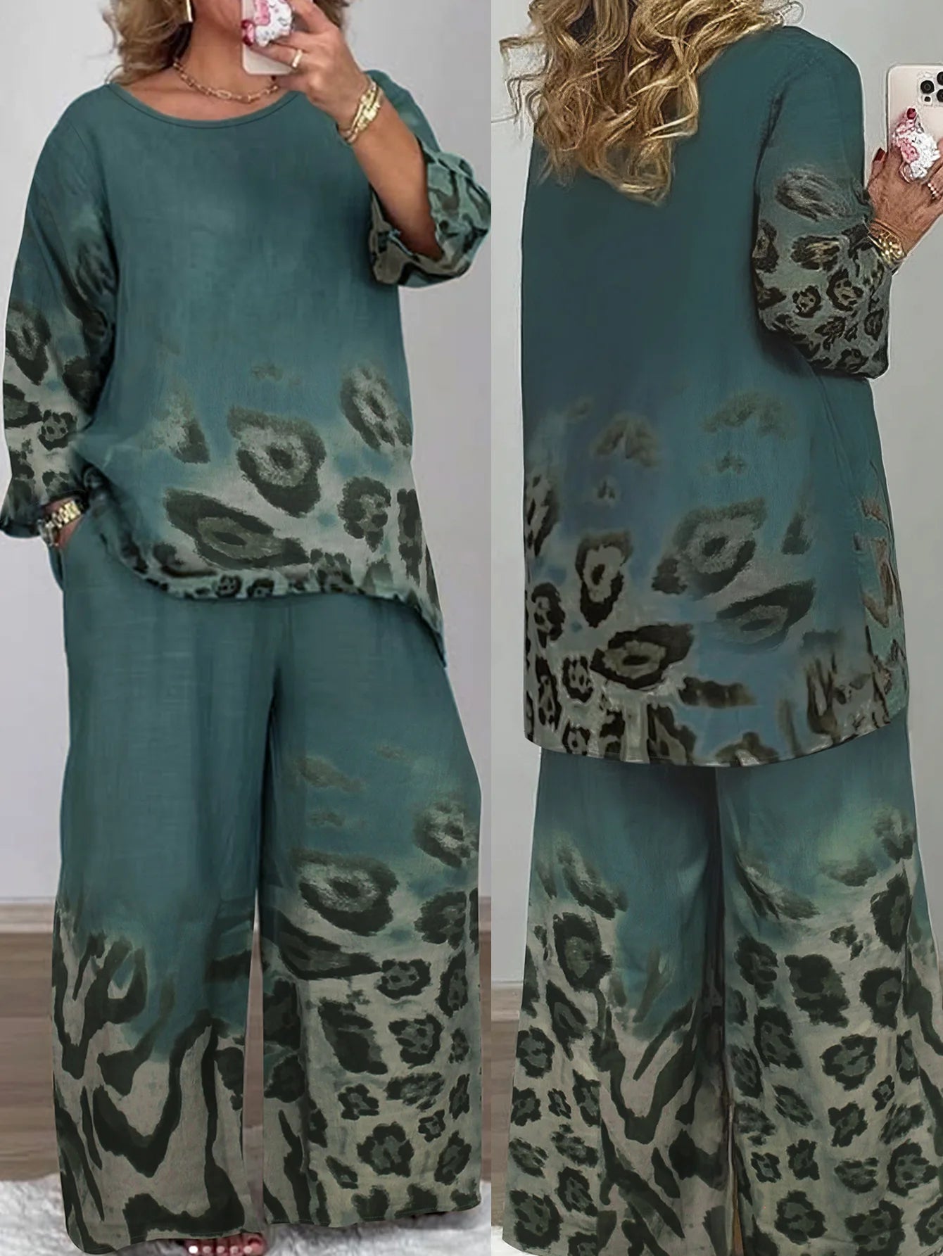 2 Piece Women Sets 2025 New Arrival Plus Size Autumn Winter Matching Sets Top And Pants Suits Outfits Oversized Clothing