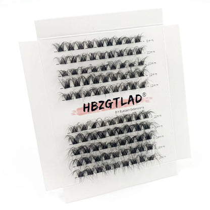 5D DIY Cluster Invisible band Lashes Segmented Bundle Thick Eyelashes Extension Russian Volume Individual False Lashes Cilios