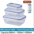 Vacuum Food Storage Box Transparent Storage Container Fridge Organizer Microwave Safe Fresh-Keeping Sealing Box Food Dispenser