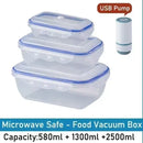 Vacuum Food Storage Box Transparent Storage Container Fridge Organizer Microwave Safe Fresh-Keeping Sealing Box Food Dispenser