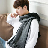 Fashion Winter Men's Knitted Scarf Warm Neckerchief Patchwork Striped Scarves Soft Long Casual Male Bufanda Pashmina Shawl