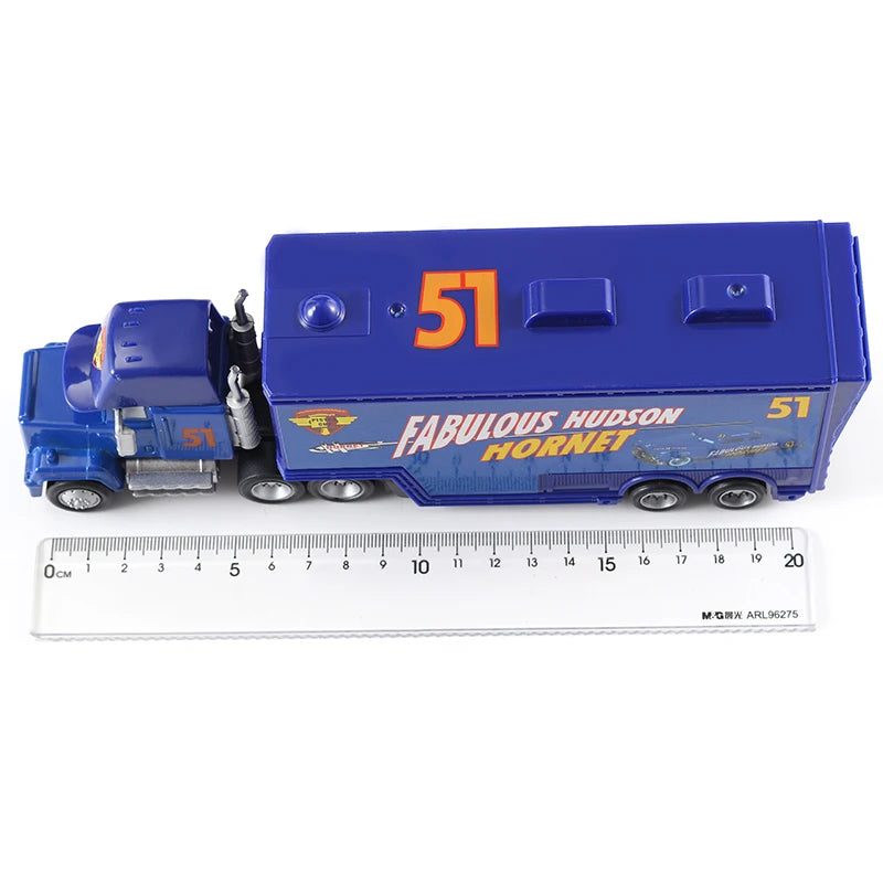 Disney Pixar Cars 2 3 Toys Lightning McQueen Truck Jackson Storm Uncle Mack 1:55 Diecast lorry trailer Model Child kids Gift