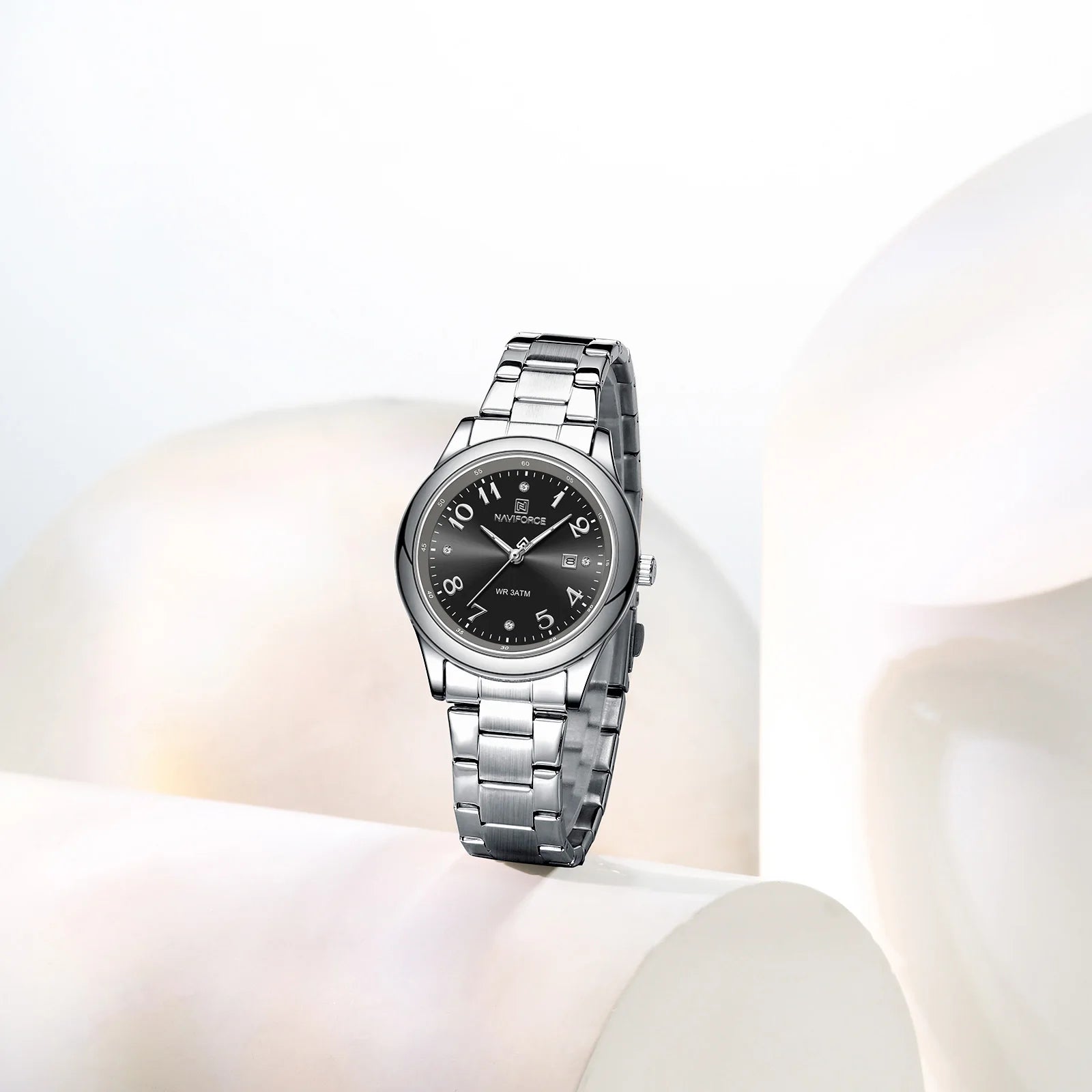 NAVIFORCE Luxury Watch for Women Waterproof Luminous Date Stainless Steel Ladies Quartz Watches Fashion Casual Wristwatch Girl