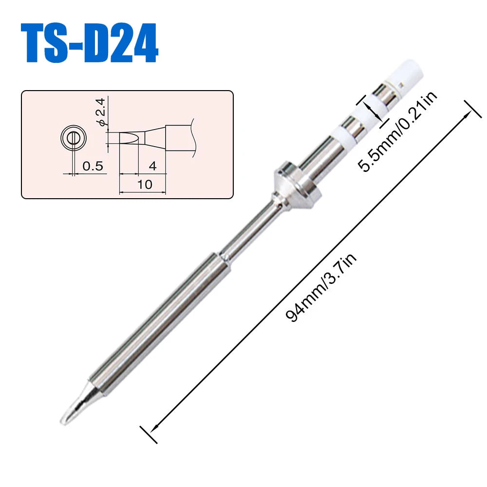 Puntas de repuesto para soldador Pine64 TS100 TS101. Varios modelos de punta para soldador eléctrico Pinecil V2, serie TS, BC2 ILS.
