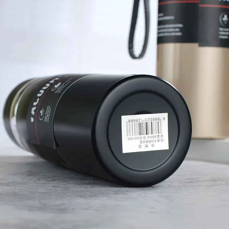 1pc Stainless Steel Thermos Portable Flask Insulated Tumbler with Rope Thermo Bottle Large Capacity Coffee Travel Mug Tea Cup