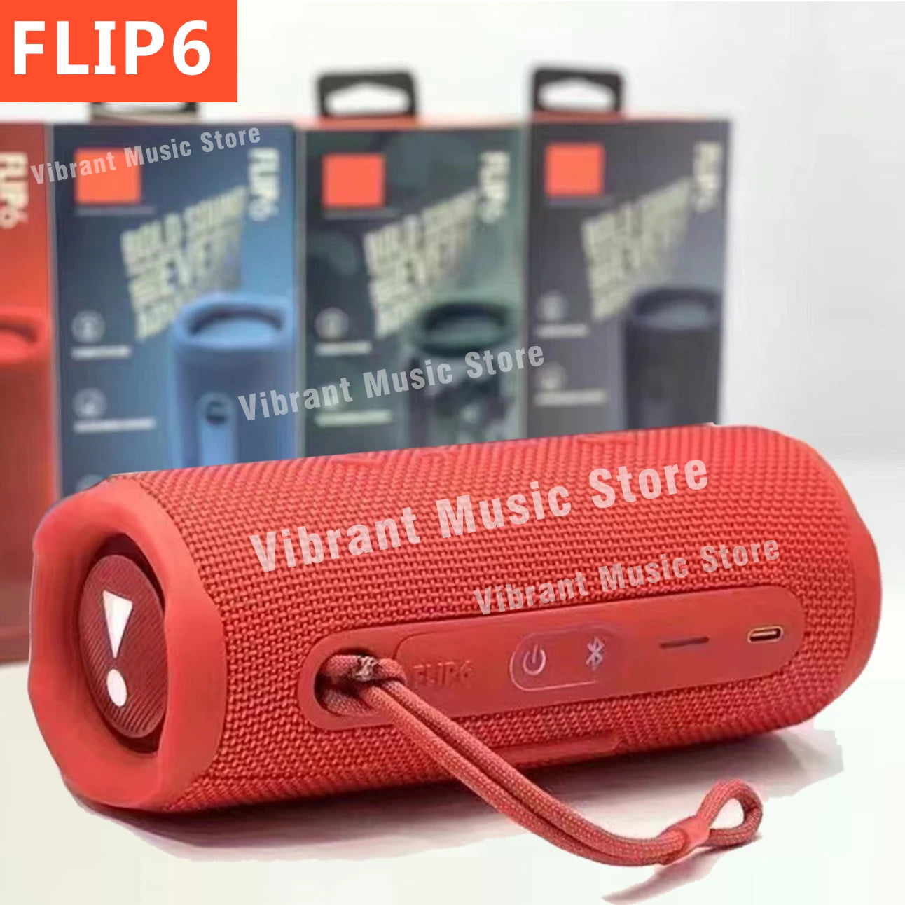 FLIP6 Wireless Bluetooth Speaker, Outdoor Riding Waterproof Subwoofer, AUX Audio Input, TF Card Playback, MP3 Music Player
