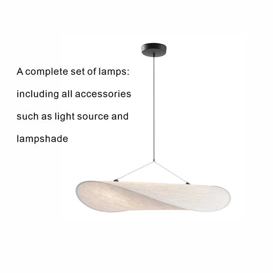 Wabi Sabi Silk Pendant Lamp Modern LED Ceiling Chandelier Light for Living Room Dining Bedroom Indoor Home Decor Light Fixtures