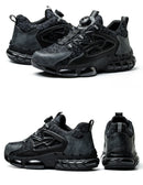 Rotating Button Safety Shoes Men Steel Toe Sneaker Air Cushion Work Shoes Man Puncture Proof Work Safety Boots Protective Shoes