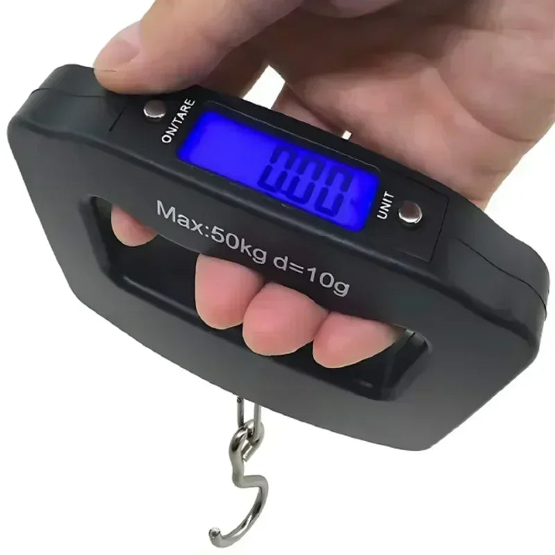 Báscula digital para equipaje, electrónica, portátil, para viajes, con retroiluminación, para colgar maletas.