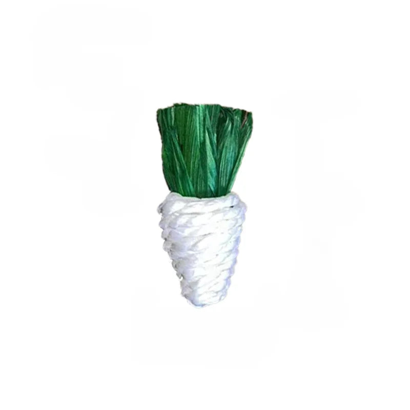 Small Animal Chewing Toys Carrot Eggplant Corn Plant Woven Toy for Rabbit Bunnies Hamster Molars Sticks Pet Toys Pet Accessories