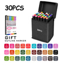 24/36/48/60/80/120/168 Colors Double Tip Permanent Art Marker pens for Drawing Painting Sketching Comics Design School Supplies