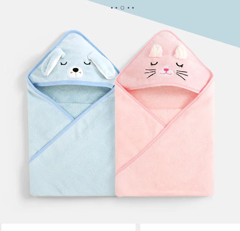 Toallas de baño con dibujos de animales para bebés, suaves y con capucha para recién nacidos, bata de baño para niños pequeños, cálida manta para dormir para niños y niñas.