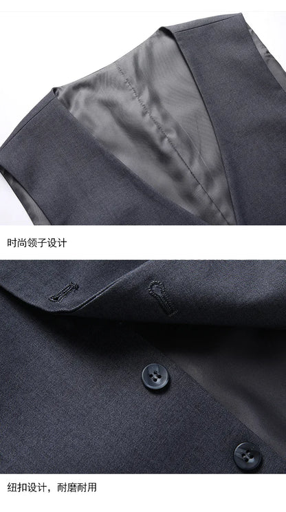 Suit Boutique Men's Fashion Business (Blazer+ Vest + Trousers) Gentleman's Wedding Casual Professional Formal Suit 3 Piece M-6XL