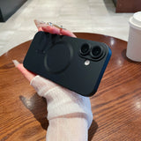 For Magsafe Silicone Matte Bumper Case For iPhone 16E 16 15 14 13 12 11 Pro X XS XR Max 8 7 Plus SE Magnetic Lens Protect Cover