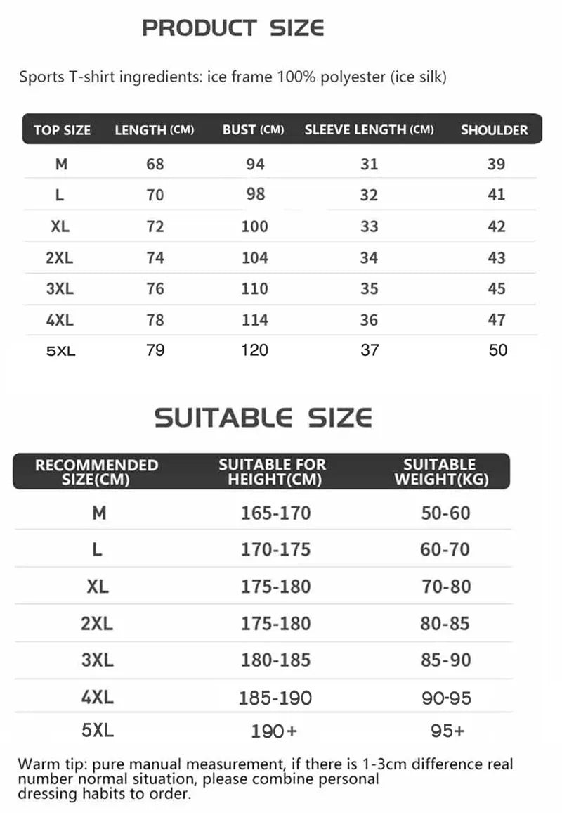 Long and Short-Sleeved T-Shirt Fitness Sports Tops Morning Running Ice Silk Quick Dry Outdoor Mountaineering Gym Clothing Men
