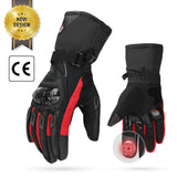 KEMiMOTO Winter Motorcycle Gloves CE Protective Black Guantes Moto Invierno Warm Touch Screen Waterproof Windproof Gloves