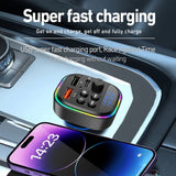 Car MP3 Player with Wireless FM Transmitter and USB-C Fast Charging Port for Reliable Connection and Hands-Free Use