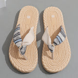 Women's fashion trend Ethnic graffiti anti-slip wear-resistant soft sole anti-linen flip-flops