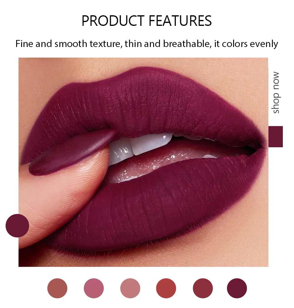 Lápiz labial mate de alta pigmentación HANDAIYAN, terciopelo, resistente al agua, maquillaje de larga duración, cosméticos para labios