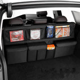 Car trunk storage bag SUV car seat back hanging bag Multi functional storage mesh bag Car interior storage items