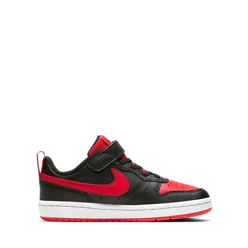 Tênis Nike Court Borough Series Low 2 Preto e Vermelho Estilo Infantil