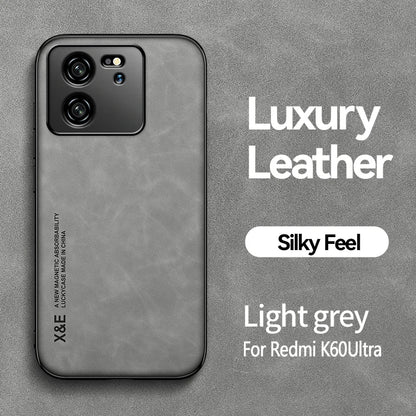 Luxury Leather Case For Xiaomi Mi 13T 12T 11T 10T Pro Cover With Metal Plate Support Car Hold