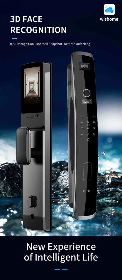 Wishome Biometric Recognition Smart Door Lock remote control Fingerprint Password IC Card APP Wifi Lock Unlock