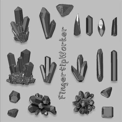 1Pc Chain Ice Flower Fox Spoon Fork Dragon Snake Butterfly 3D Acrylic Mold Nail Art Decorations  DIY Design Silicone Nails Mold