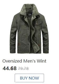 Winter Jacket Men's Parkas 6XL Oversized Thicken Male Coat High Quality Fleece Casual Padded Jackets Men Clothing Outwear T3F029