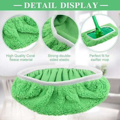 Paños de limpieza húmedos y secos para barredora, almohadillas de microfibra reutilizables, cabezal de trapeador de repuesto para pisos y muebles ecológicos, toalla de trapo lavable