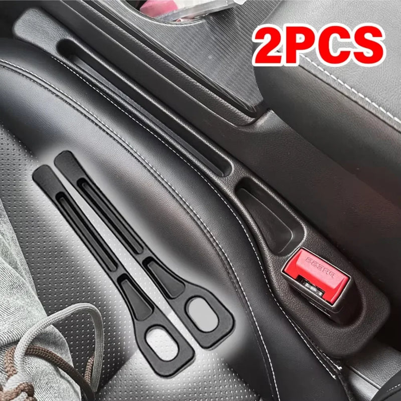 2pcs Car Seat Gap Filler Organizer Waterproof Car Seat Gap Plug Strip with 2 Grooves Seat Gap Storage Auto Interior Accessories